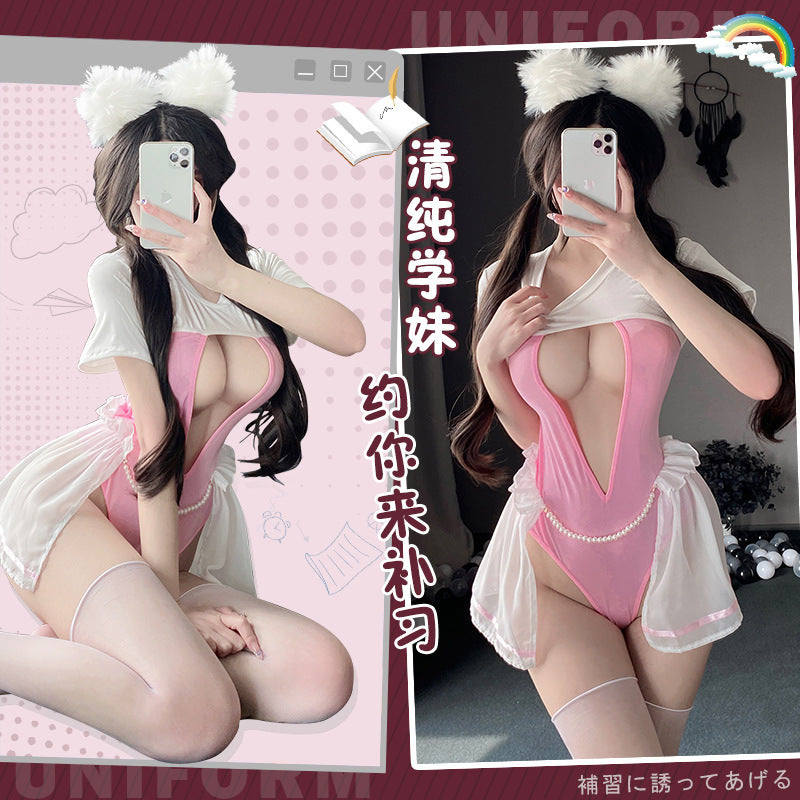 激情趣内衣纯情可爱初恋装甜美制服MM床上免脱约会骚诱惑代发2727