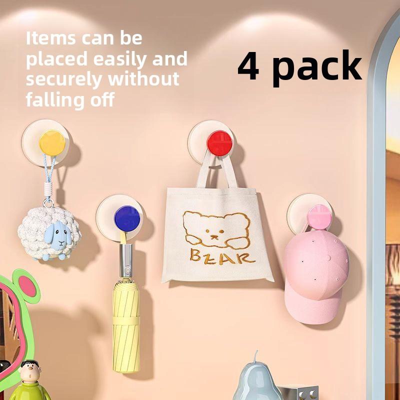 6 Pack Entrances, Dopamine Suction Cup Hooks, No Punching, Strong Load-bearing Hangers for Home Entry