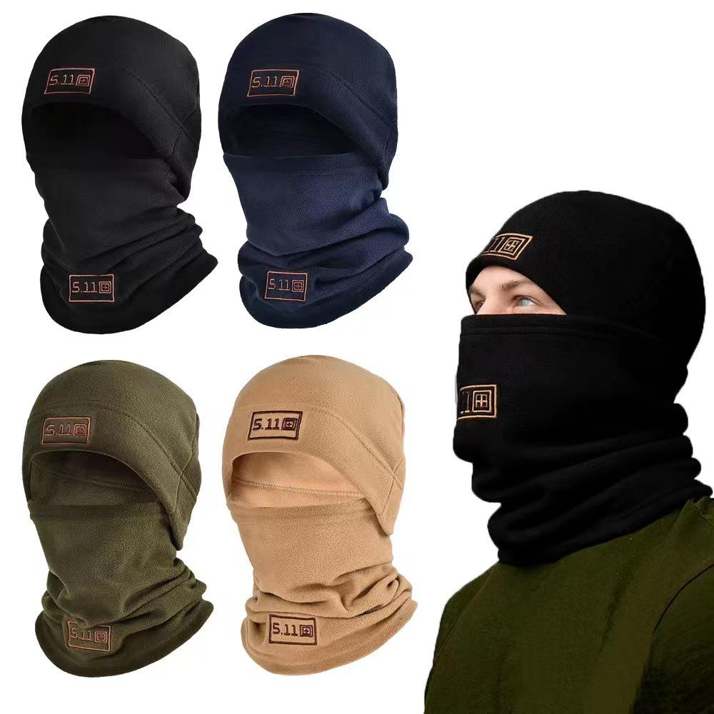 Hat Headgear Fleece Cap Set Tactical Warm Scarf Men's and Women's Autumn and Winter Thickened Outdoor Sports Cycling Cold Hat