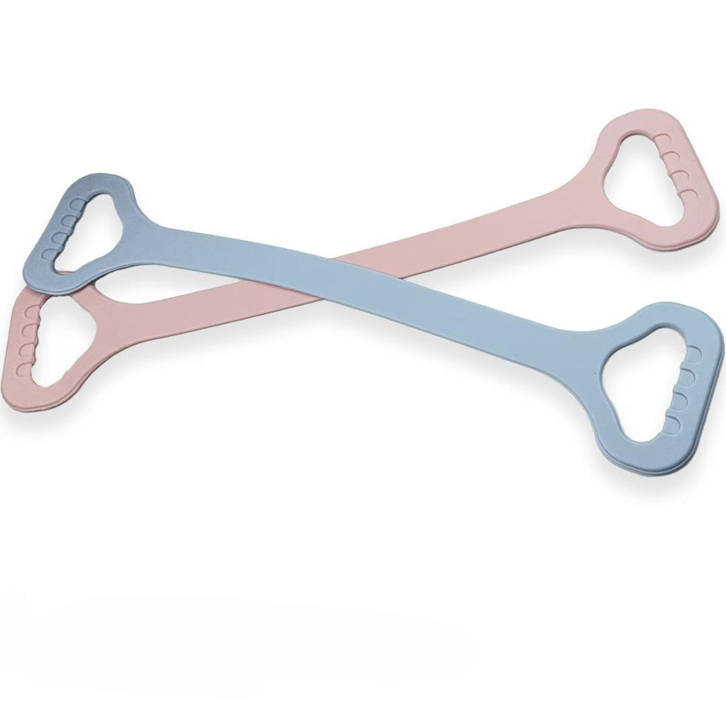 Silicone 8-character pull device Open back fitness women's pull belt Elastic belt Exerciser home open shoulder beautiful back yoga