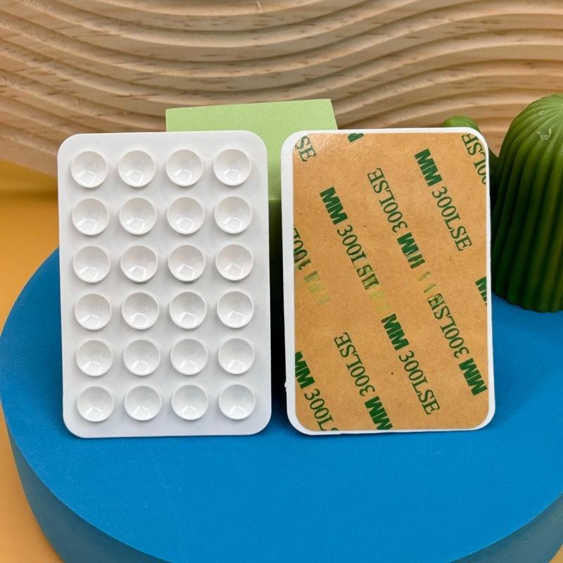 24 Capsules 28 Silicone Suction Cups, Single and Double-sided Suction Cups, Anti-skid Mobile Phone Case Attached To The Back, Portable Mobile Phone Holder, Square.