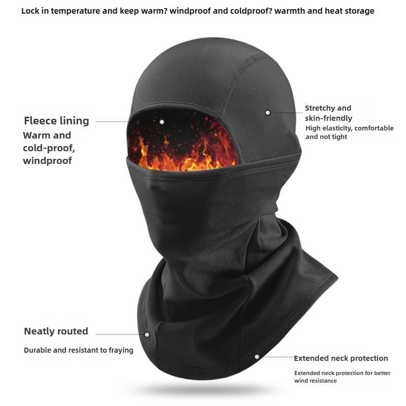 Winter New Warm Cycling Headgear Outdoor Fleece Cap Full Face Windproof and Cold Mask Ski Face Mask Winter