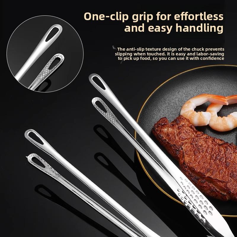 2PACK Barbecue Clip Kitchen Clip Barbecue Clip Extended Food Clip Barbecue Clip Stainless Steel Food Clip Steak Clip