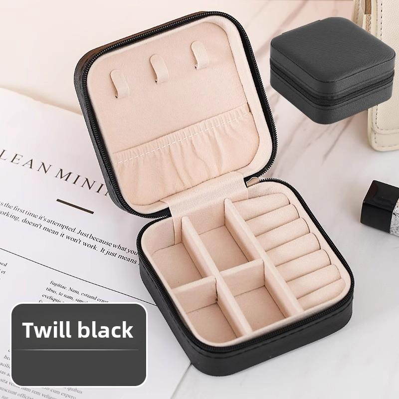 Mini Jewelry Box Storage Box Bag Small Pu Necklace Earrings Stud Earrings Jewelry Box Portable Jewelry Box
