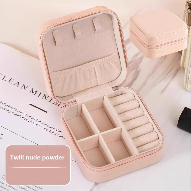 Mini Jewelry Box Storage Box Bag Small Pu Necklace Earrings Stud Earrings Jewelry Box Portable Jewelry Box