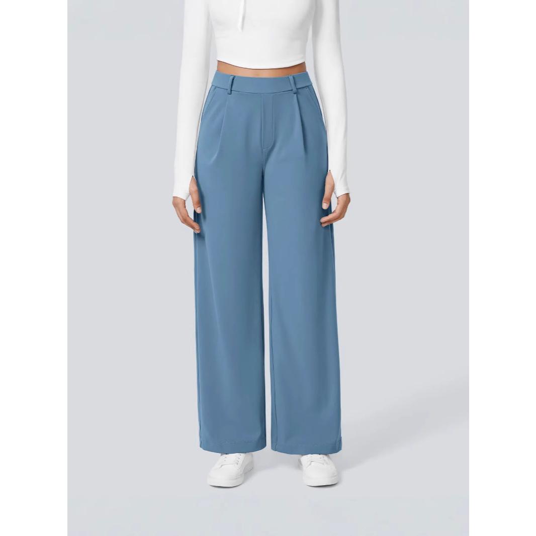 2025 Autumn New Women's Clothing Casual Solid Color Pocket Loose Suit Pants Casual Versatile