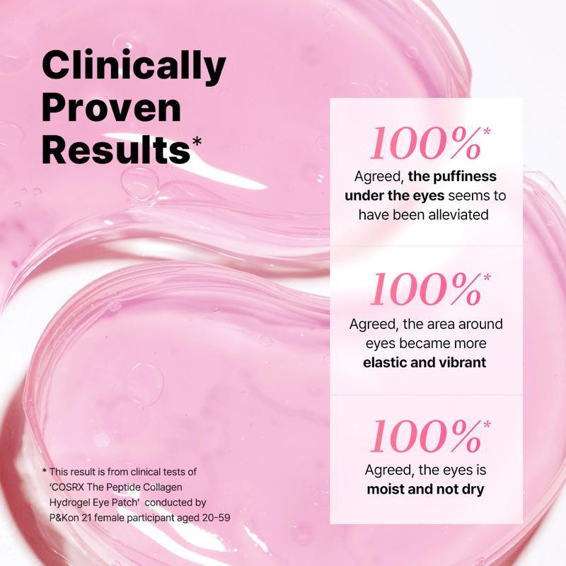 Peptide Collagen Hydrogel Eye Patch 60 Tablets Moisturizing Firming Eye Care