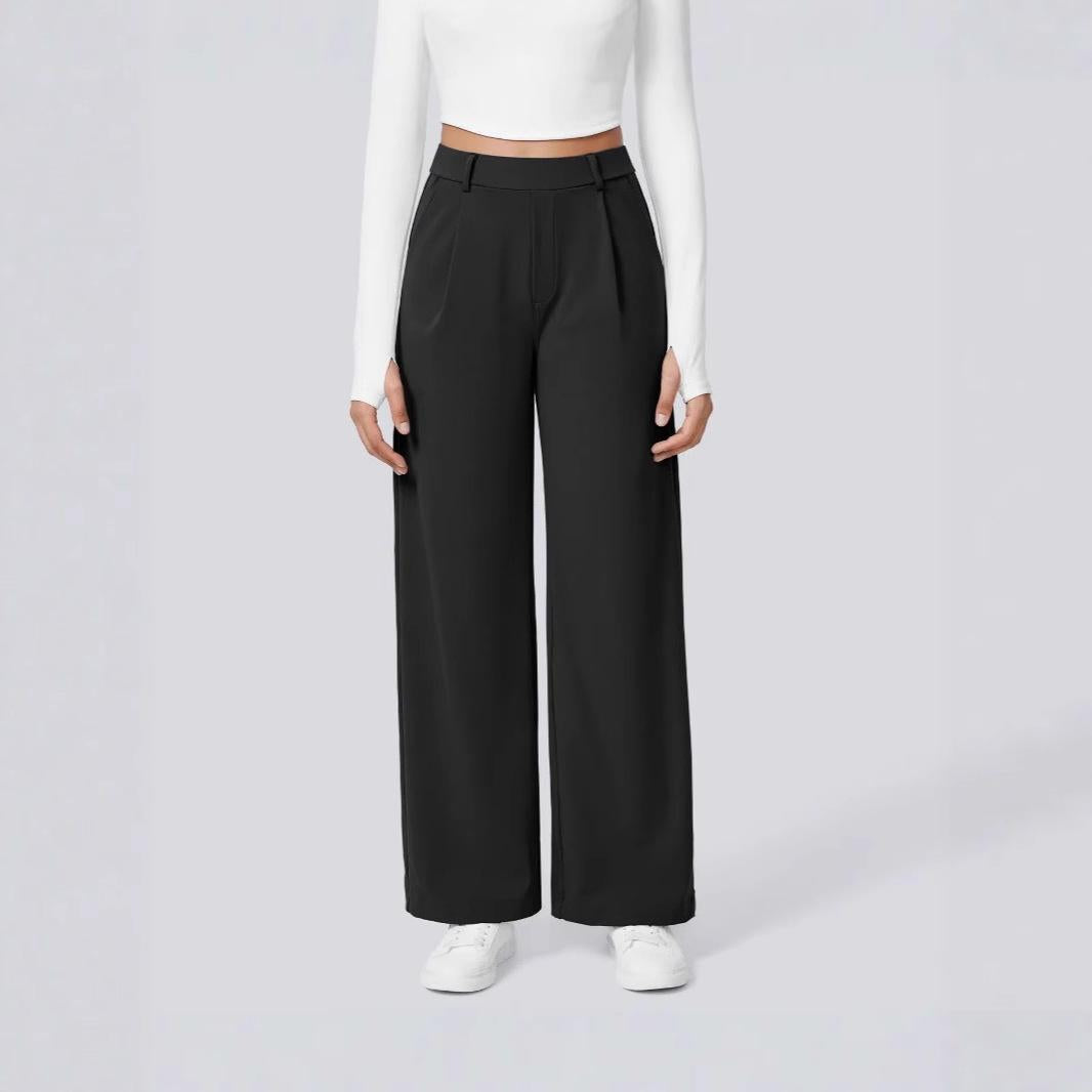 2025 Autumn New Women's Clothing Casual Solid Color Pocket Loose Suit Pants Casual Versatile