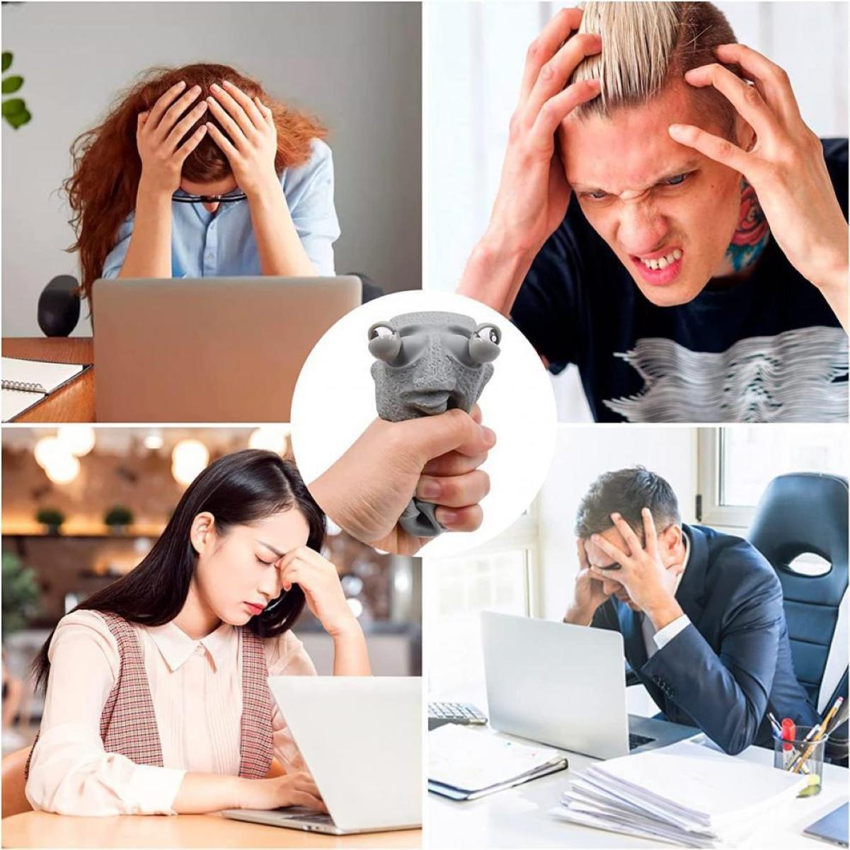 2025 Squeeze Eye Popping Out Stress Relief The Rock Man Toy,Funny Eyeball Burst Toys for Adults Stress Relief Ornaments Figure Toy,Office and Party Favors Gifts