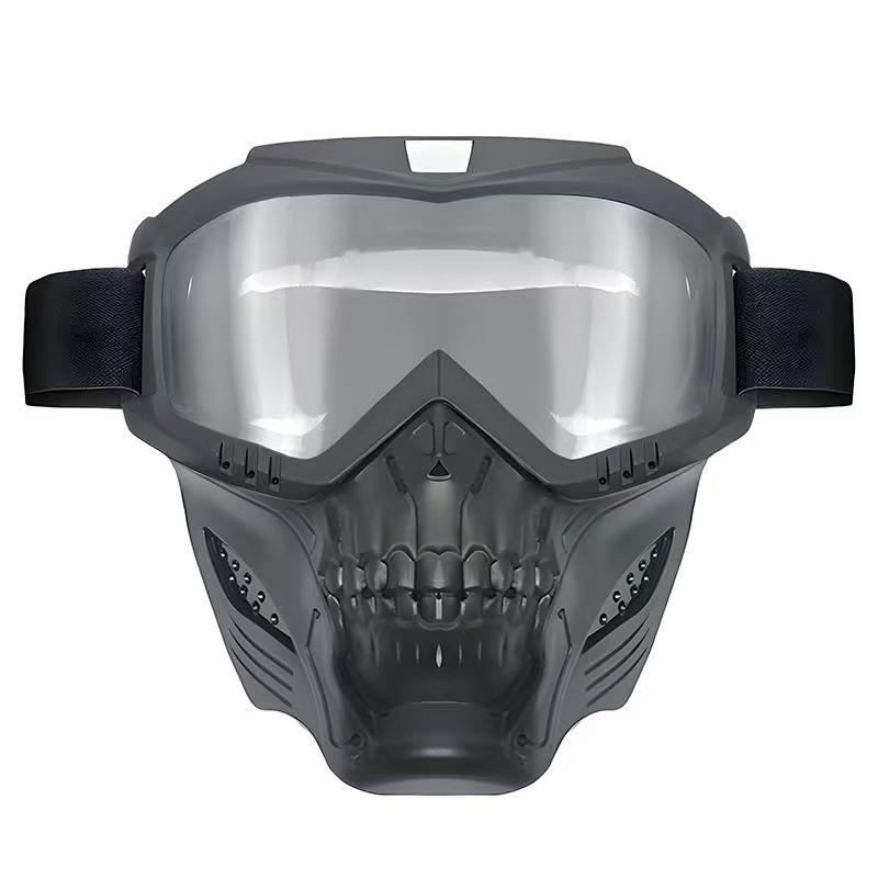 Cyberpunk Skull Goggles for Motorcycle Riding Adventure Outdoor Sports Durable Stylish Tactical Windproof Full Face Protection