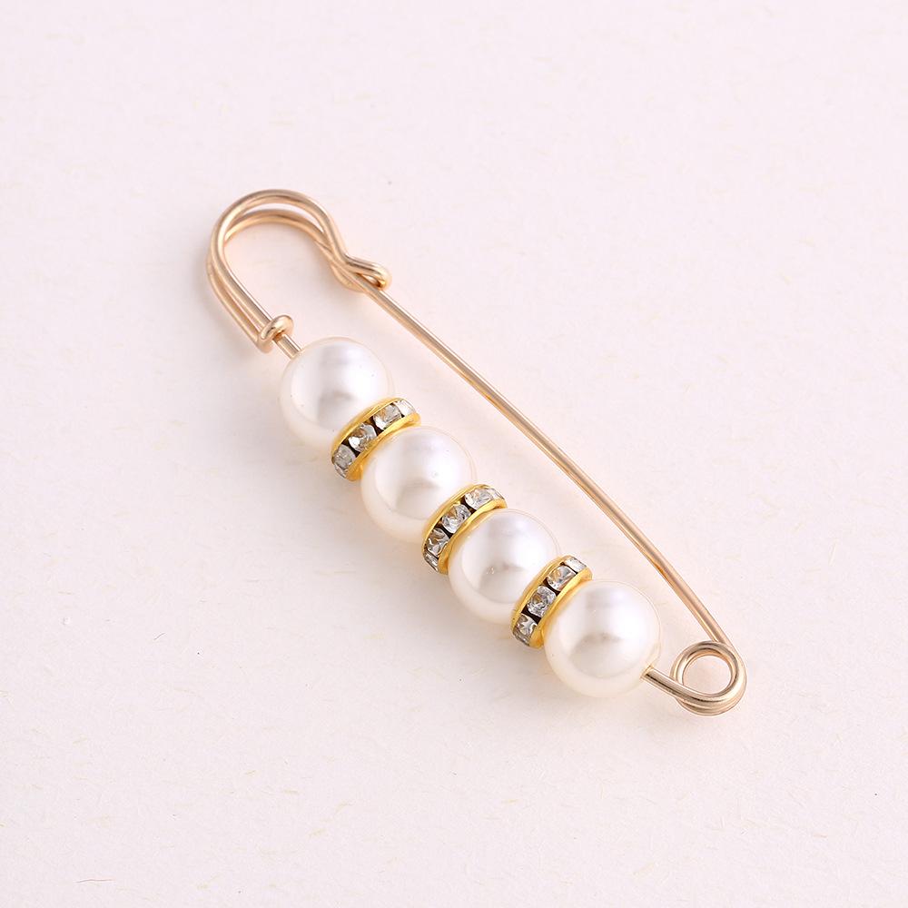 Anti-light Artifact Pearl Waist Pin Fixed Clothes Skirt Waist Circumference Smaller Multi-functional Brooch Waist Buckle