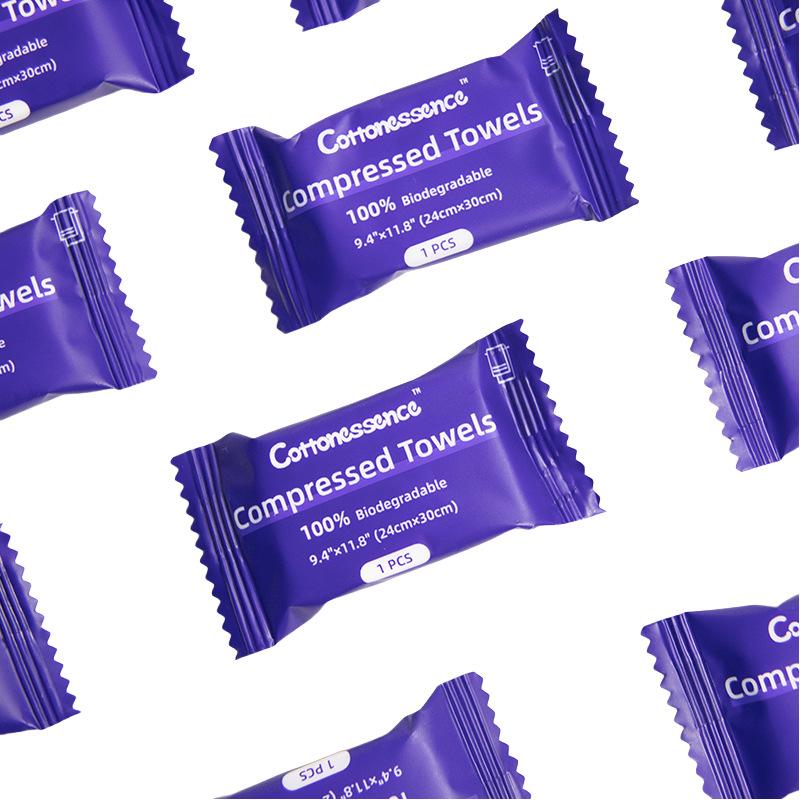 Disposable Compressed Towels 30/6 Candy Packaging Face Towels