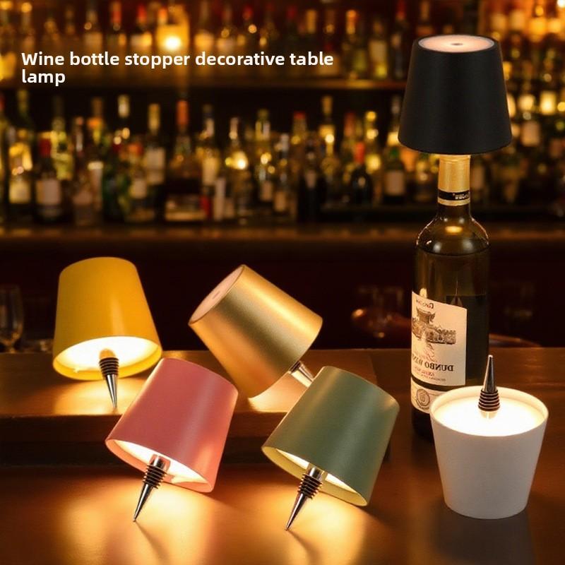 Bar Ambient Light Wine Cork Light LED Bar Restaurant Ambient Desk Light Outdoor Camping Table Decoration Rechargeable Wine Head Night Light