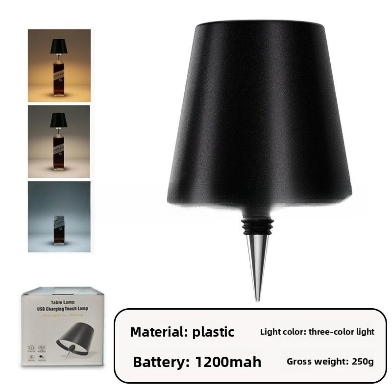 Bar Ambient Light Wine Cork Light LED Bar Restaurant Ambient Desk Light Outdoor Camping Table Decoration Rechargeable Wine Head Night Light