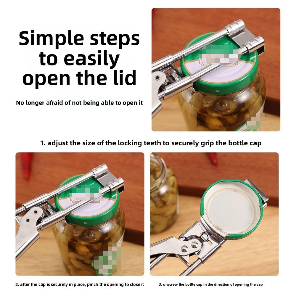 New Stainless Steel Bottle Opener Adjustable Can Opener Multifunctional Kitchen Gadget Lazy Can Opener
