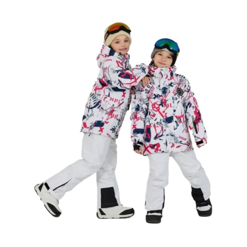 Children's Ski Suit Veneer Double Board Thickened Warm Outdoor Skiing Trajes Ski
