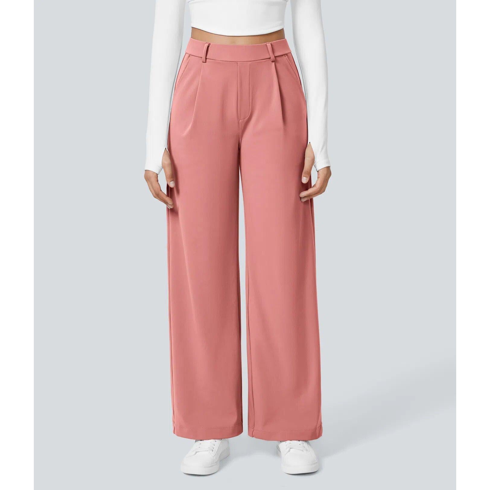 2025 Autumn New Women's Clothing Casual Solid Color Pocket Loose Suit Pants Casual Versatile