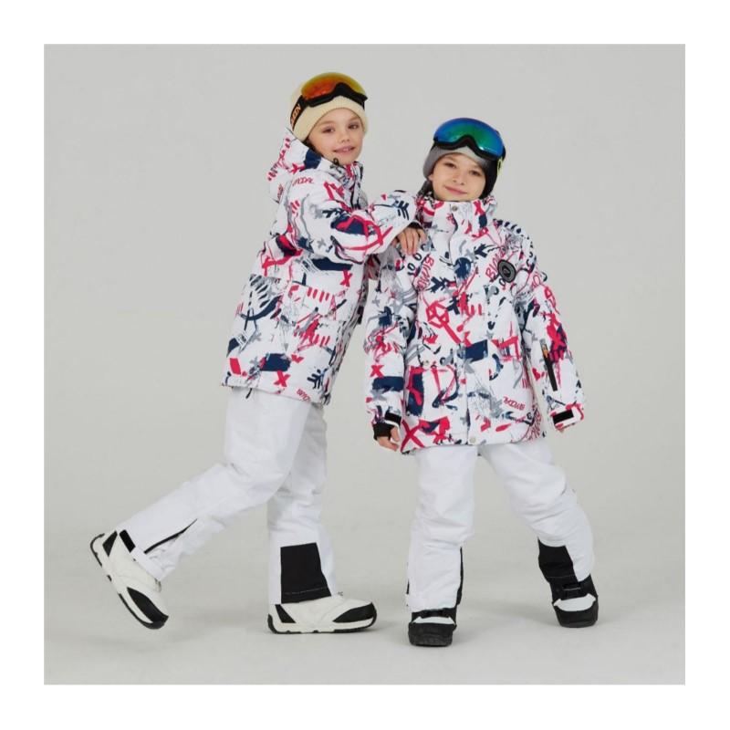 Children's Ski Suit Veneer Double Board Thickened Warm Outdoor Skiing Trajes Ski