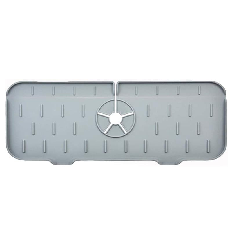 New Silicone Kitchen Faucet Splash-proof Handle Drip Collection Tray Drain Pad Sponge Drying Pad