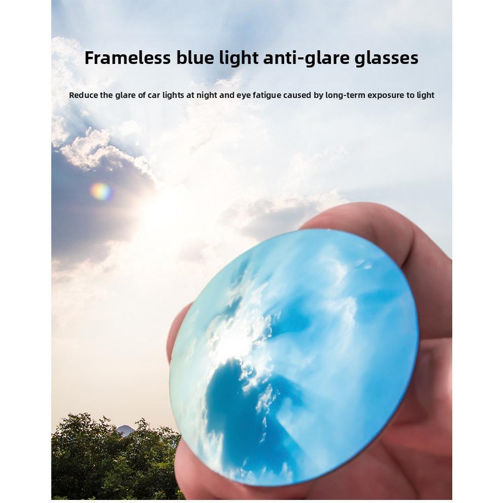 Car Edgeless Small Round Mirror 360 Degrees, Reversing Blind Spot Mirror, Convex Mirror Rearview Rotating Mirror Glass Small Round Mirror