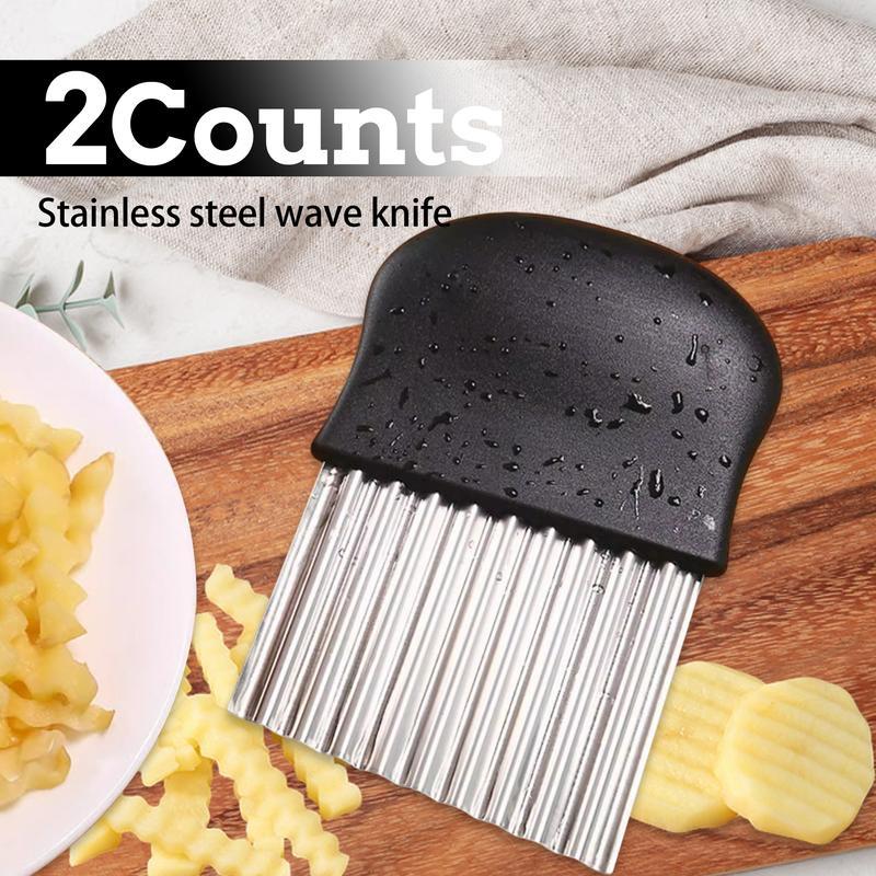 Wolf Tooth Potato Knife Commercial Multi-functional Stainless Steel Cutting Potato Wave Knife Potato Grid Potato Pattern Knife Ripple