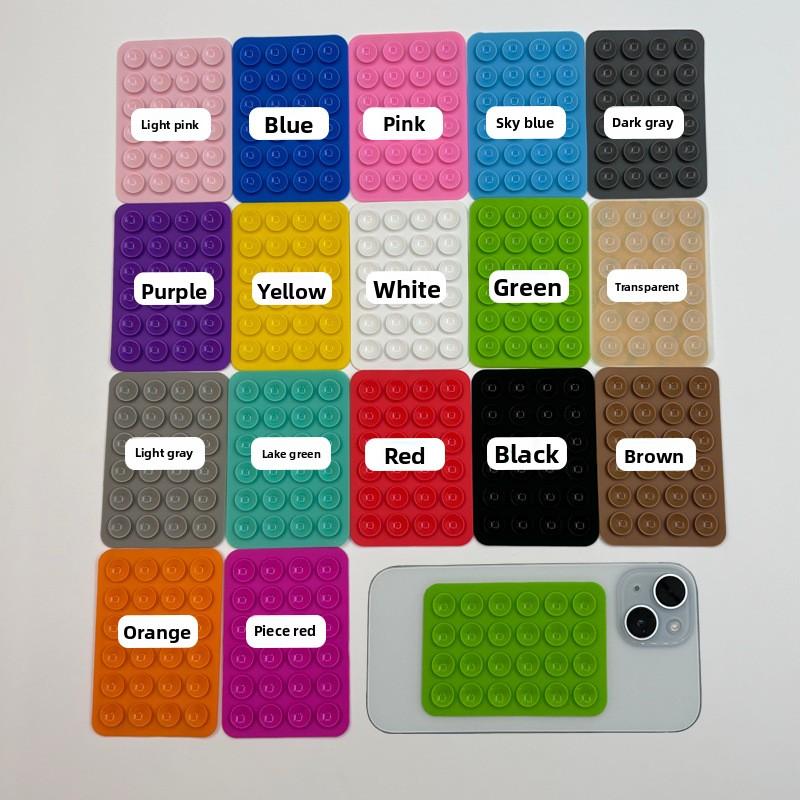 24 Capsules 28 Silicone Suction Cups, Single and Double-sided Suction Cups, Anti-skid Mobile Phone Case Attached To The Back, Portable Mobile Phone Holder, Square.