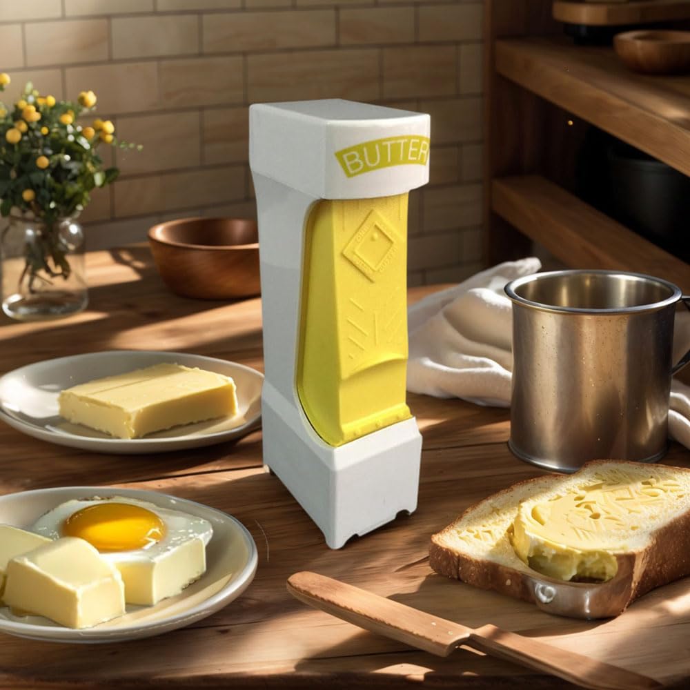 One-Touch Butter Cutter 2025 New Portable Stainless Steel Blade Slicer Cheese Splitter Efficient Dispenser for Bread Cakes Breakfast Kitchen Smooth Utensils