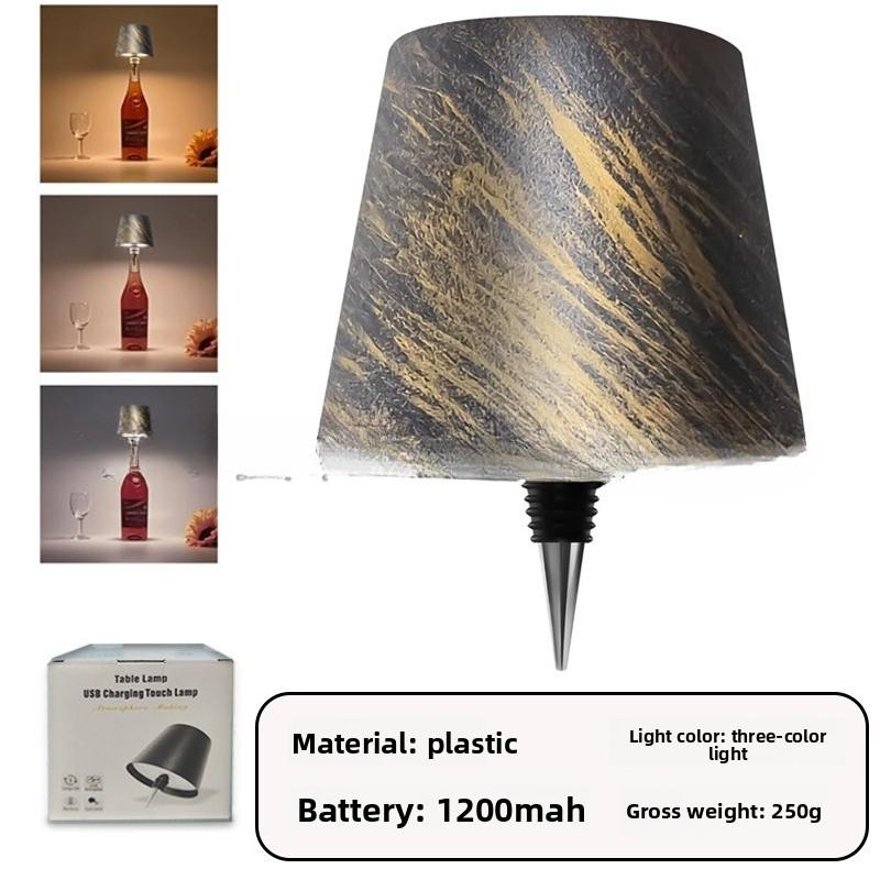 Bar Ambient Light Wine Cork Light LED Bar Restaurant Ambient Desk Light Outdoor Camping Table Decoration Rechargeable Wine Head Night Light