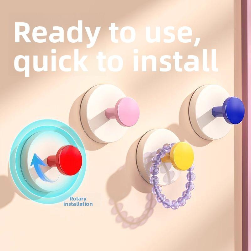 6 Pack Entrances, Dopamine Suction Cup Hooks, No Punching, Strong Load-bearing Hangers for Home Entry