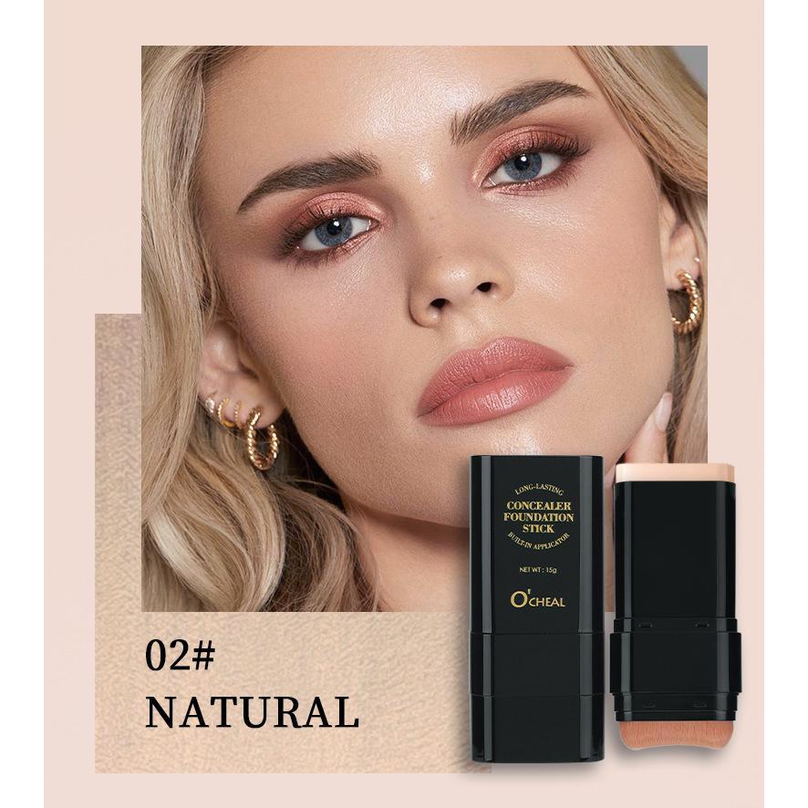 Concealer Foundation Cream, Foundation Brush + Foundation Cream 2-in-1