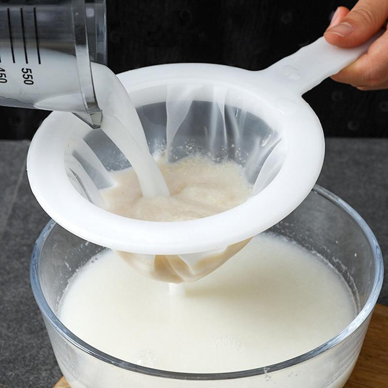 Soy Milk Filter, Kitchen Colander, Household Residue Juice Filter Bag, Ultra-fine Nylon Filter Spoon