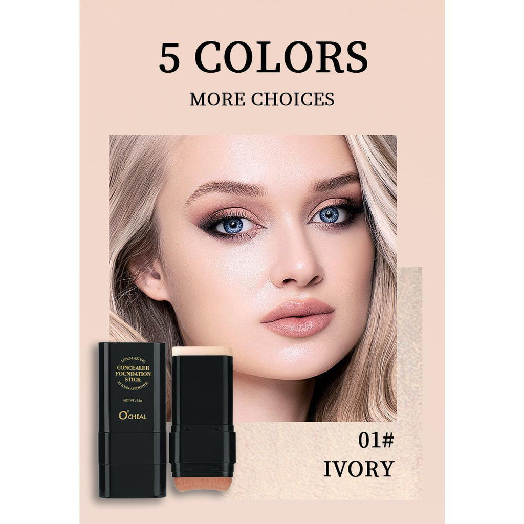 Concealer Foundation Cream, Foundation Brush + Foundation Cream 2-in-1