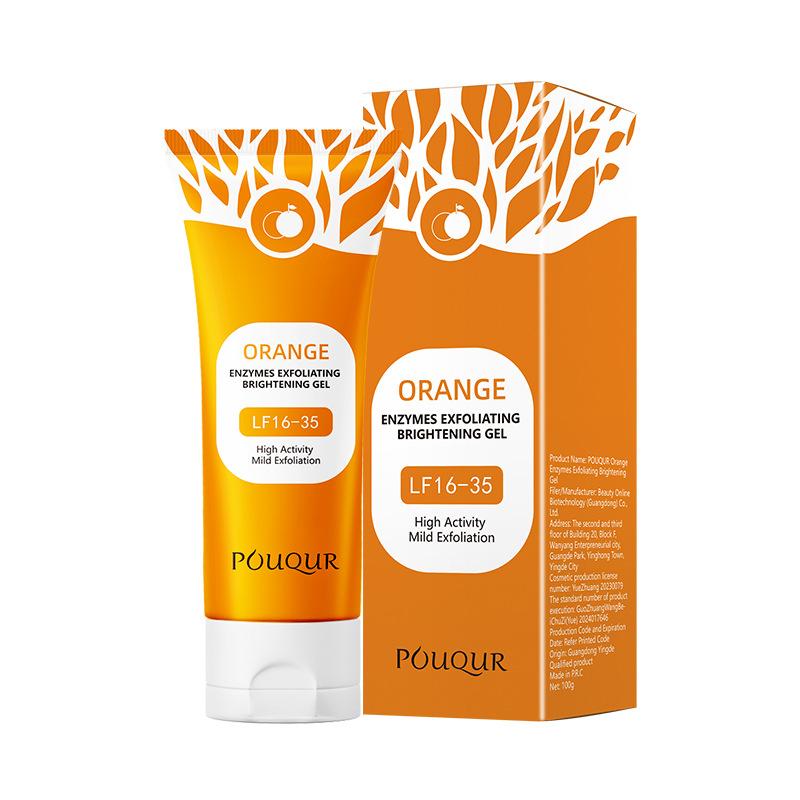 Orange Enzyme Exfoliating Gel 100g Gel Facial Cleansing Rub Mud Treasure Scrub Facial Cleanser Dead Skin Cream