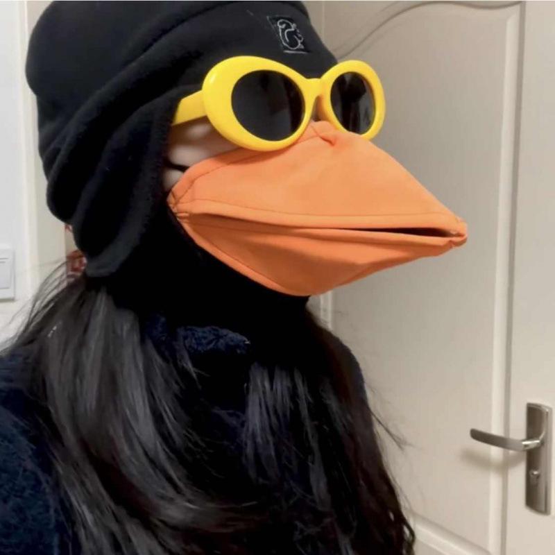 Funny Bird Beak Mask 3D Movable Mouth Costume Creative Black Bird Face Mask for Halloween Party Cosplay TikTok Trend Viral Accessory Unique Funny Gift for Friends Men Women Teens Animal Cos Cute Party Outfit