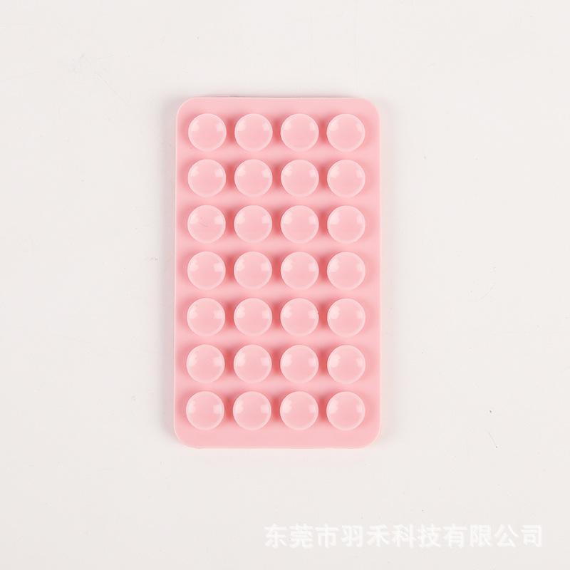 24 Capsules 28 Silicone Suction Cups, Single and Double-sided Suction Cups, Anti-skid Mobile Phone Case Attached To The Back, Portable Mobile Phone Holder, Square.