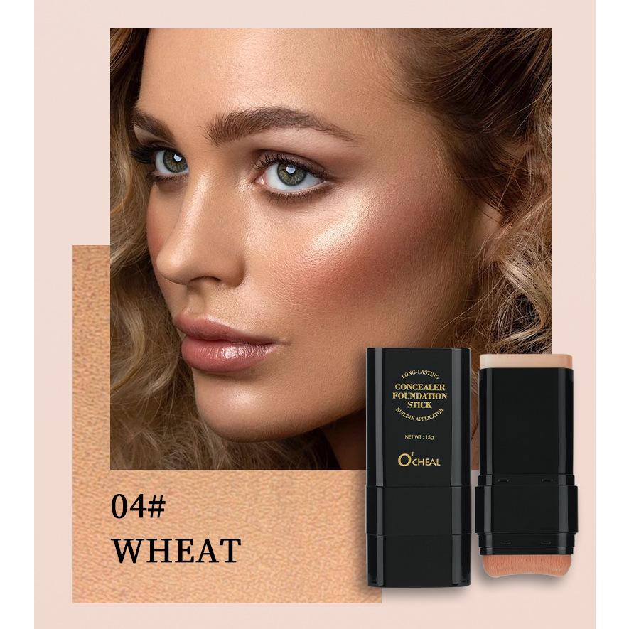 Concealer Foundation Cream, Foundation Brush + Foundation Cream 2-in-1