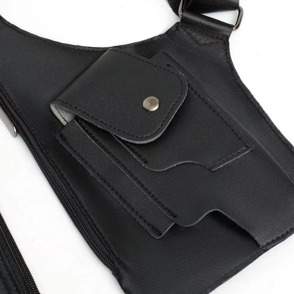 Retro Strap, Underarm Satchel, Multifunctional Shoulder Bag, Outdoor Mobile Phone Bag, Portable, Same for Men and Women