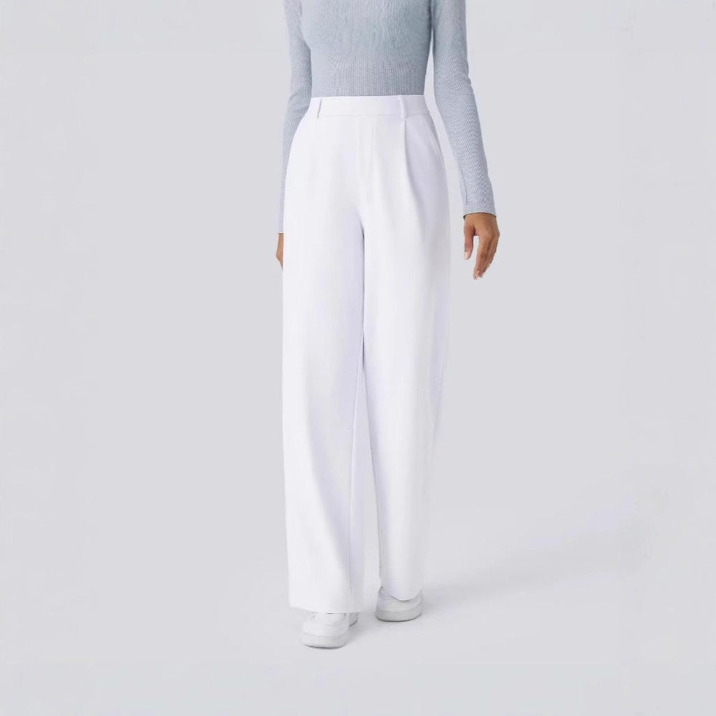 2025 Autumn New Women's Clothing Casual Solid Color Pocket Loose Suit Pants Casual Versatile