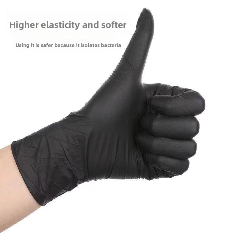 Disposable Nitrile Gloves Black NBR High Elastic Synthetic Nitrile Protective Gloves