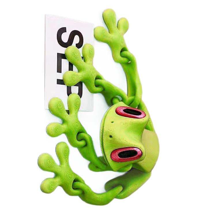 2025 Popular Black Technology 3D Printing Magnetic Frog Refrigerator Sticker Joint Movable Ornament Luminous Dragon Toy