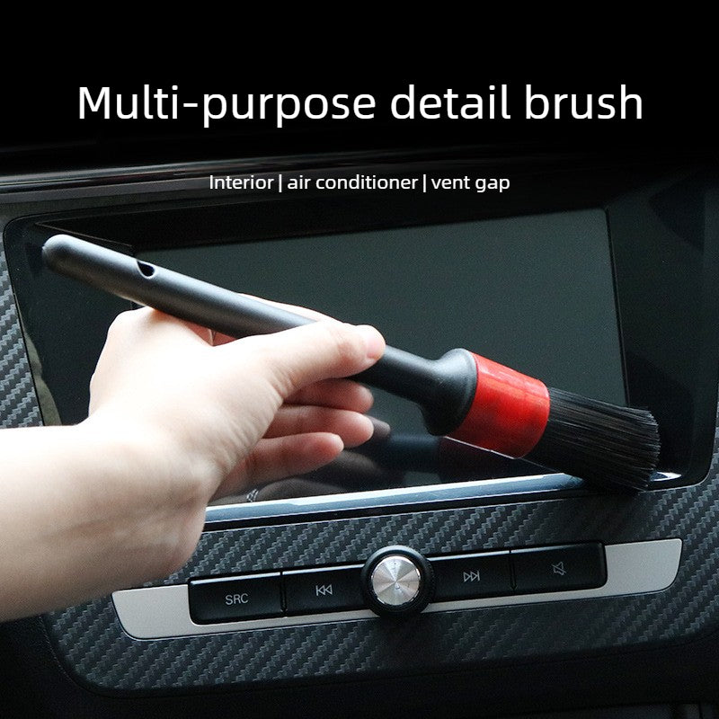 5 PCS Car Detailing Brush Set – Soft Wash Brush, Wheel Cleaner, Dust Brush, Interior Leather Seat & Air Vent Detailing Kit
