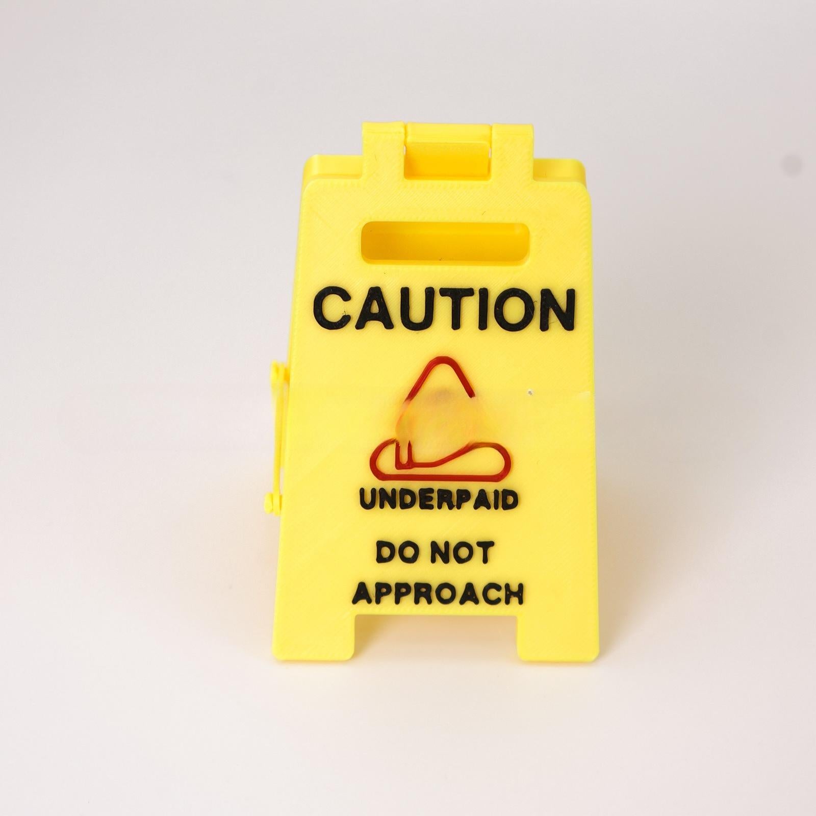 New Caution Overstimulated Desk Signs Second Generation Office Signs