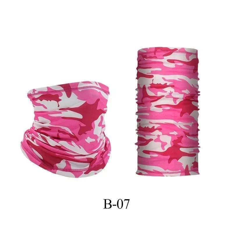 UV Protection Face Mask Neck Gaiter Multifunctional Breathable Ice Silk Bandana Scarf for Fishing Hiking Cycling Outdoor Sports Head and Neck Cover Tube