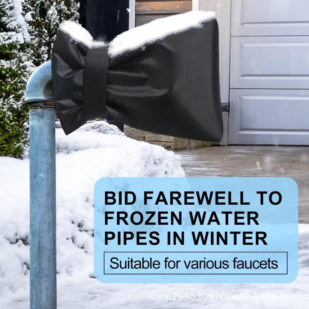 4 Pack Outdoor Faucet Covers for Winter Freeze Protection,5.5 x 8.2 Inch Reusable Waterproof Hose Bib Cover,Thickened Anti-Freeze Faucet Socks for Outdoor Garden,Black