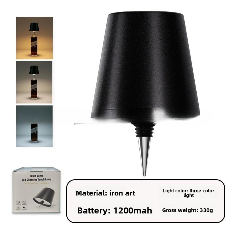 Bar Ambient Light Wine Cork Light LED Bar Restaurant Ambient Desk Light Outdoor Camping Table Decoration Rechargeable Wine Head Night Light