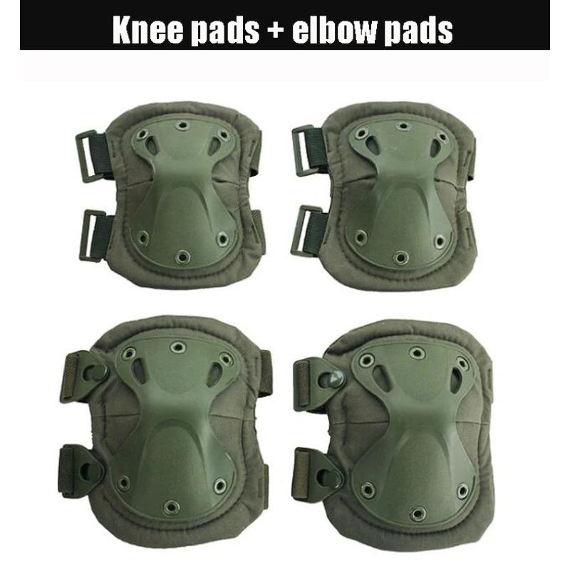 Corey Knee Pads Tactical Camo Protective Set Unisex Impact Resistant EVA Foam Elbow & Knee Pads for Skating Biking Snowboarding Outdoor Sports Gear