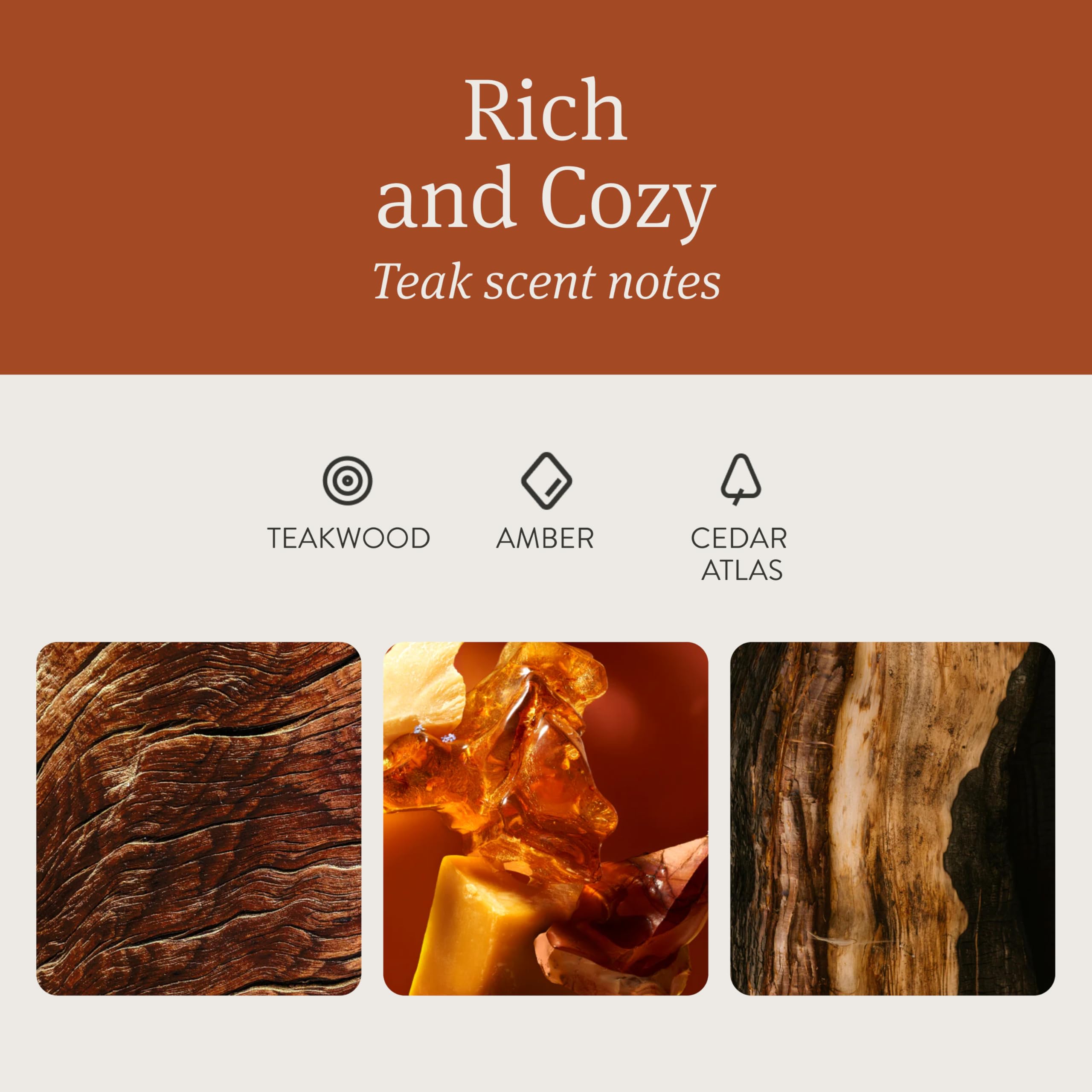 3 Pcs Drift Car Air Freshener - The Original Wood Air Freshener - Car Odor Eliminator - Long Lasting Scent - Auto Accessories - Metal Clip - Essential Oils - Clean Ingredients - Teak Scent Starter Kit