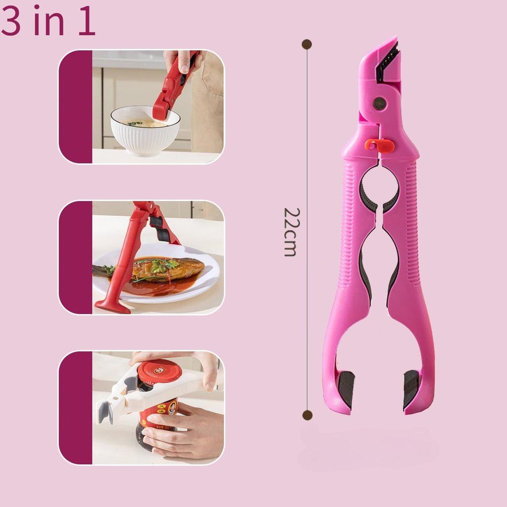 Kitchen Three-in-one Anti-scalding Clip, Anti-scalding Artifact, Take Bowls and Plates, Silicone High Temperature-resistant Clip, Anti-scalding and Anti-skid Clip