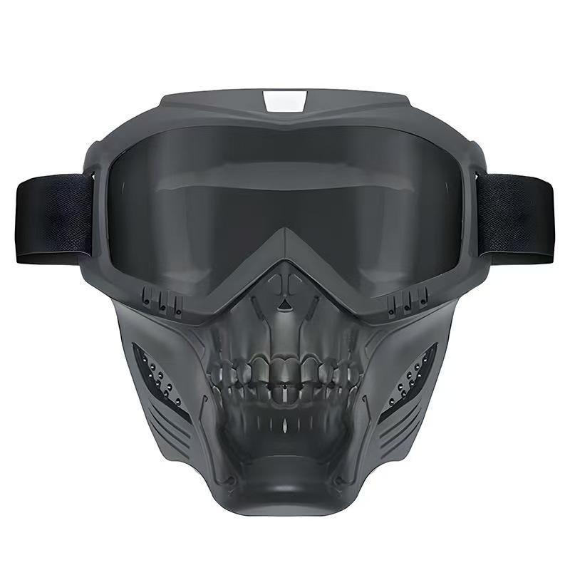 Cyberpunk Skull Goggles for Motorcycle Riding Adventure Outdoor Sports Durable Stylish Tactical Windproof Full Face Protection