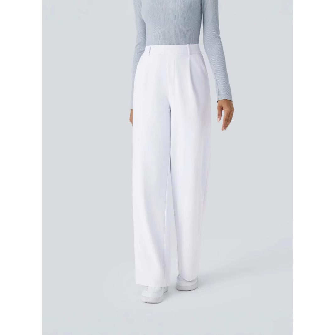 2025 Autumn New Women's Clothing Casual Solid Color Pocket Loose Suit Pants Casual Versatile